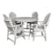 Highwood Usa Hamilton 5pc Round Counter Height Outdoor Patio Furniture Dining Set AD-CNA48-WHE - alternate 1